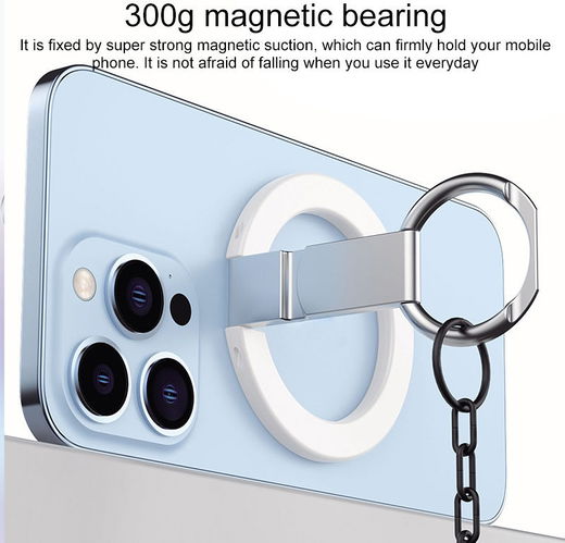 Magnetische MagSafe Ring Houder Standaard voor Vinger Wit afbeelding 3
