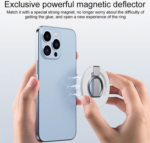 Magnetische MagSafe Ring Houder Standaard voor Vinger Wit afbeelding 4