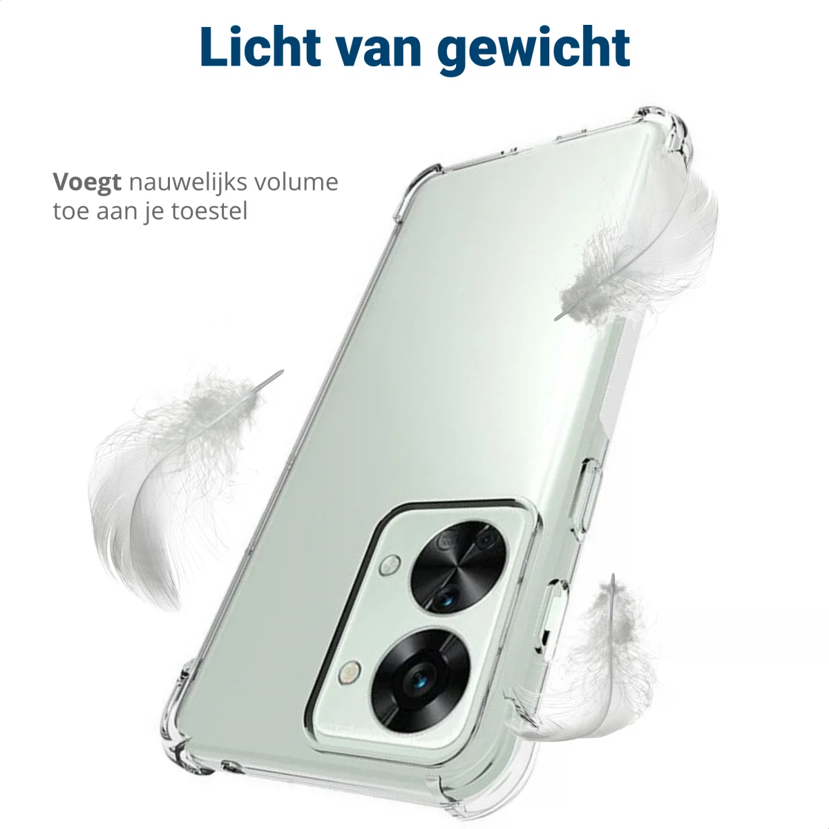 OnePlus Nord 2T Hoesje Schokbestendig en Dun TPU Transparant afbeelding 5