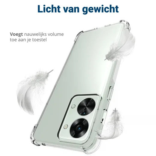 OnePlus Nord 2T Hoesje Schokbestendig en Dun TPU Transparant afbeelding 5
