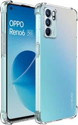 Oppo Reno 6 5G Hoesje Schokbestendig en Dun TPU Transparant afbeelding