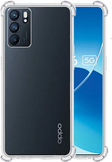 Oppo Reno 6 5G Hoesje Schokbestendig en Dun TPU Transparant afbeelding 2
