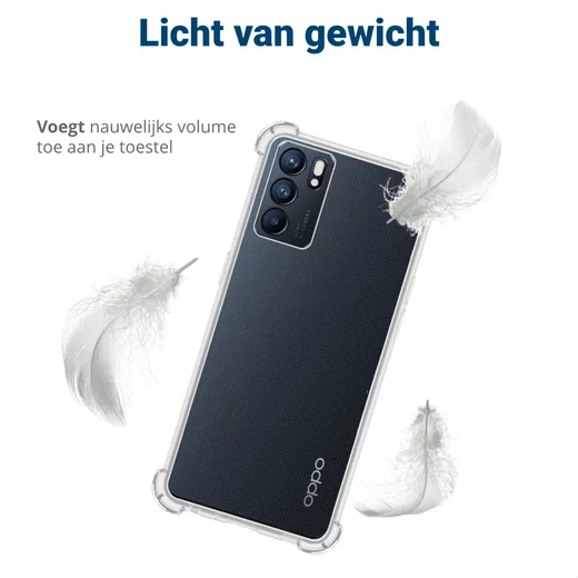 Oppo Reno 6 5G Hoesje Schokbestendig en Dun TPU Transparant afbeelding 6