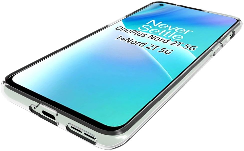 OnePlus Nord 2T Hoesje Dun TPU Back Cover Transparant afbeelding 4