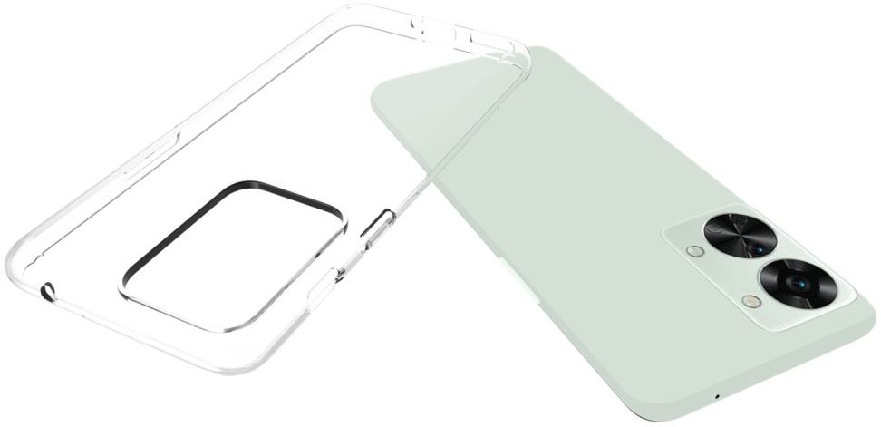 OnePlus Nord 2T Hoesje Dun TPU Back Cover Transparant afbeelding 3