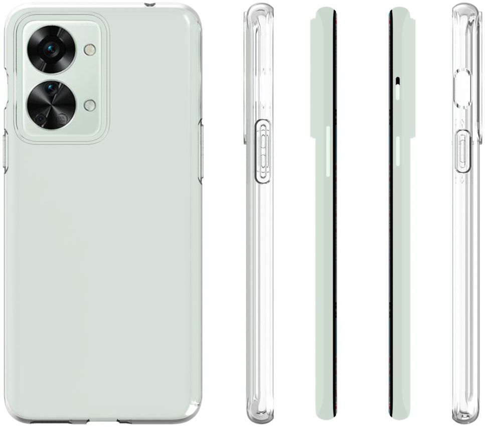OnePlus Nord 2T Hoesje Dun TPU Back Cover Transparant afbeelding 6