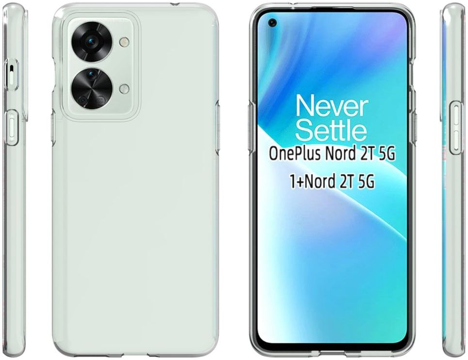 OnePlus Nord 2T Hoesje Dun TPU Back Cover Transparant afbeelding 7