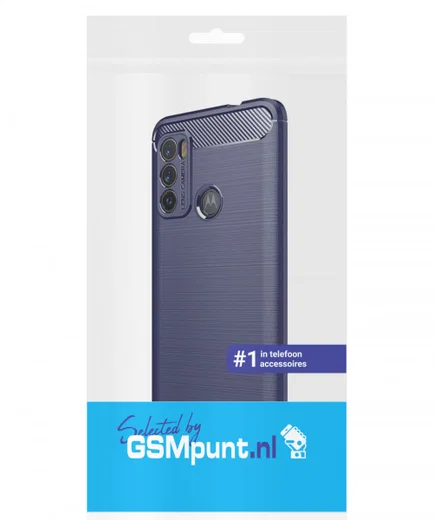 Motorola Moto G60 Hoesje Geborsteld TPU Flexibele Back Cover Blauw afbeelding 10
