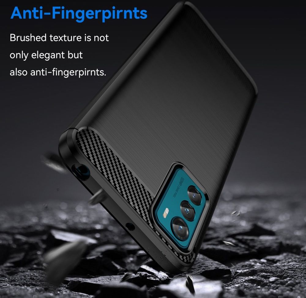 Motorola Moto G42 Hoesje Geborsteld TPU Flexibele Back Cover Zwart afbeelding 4