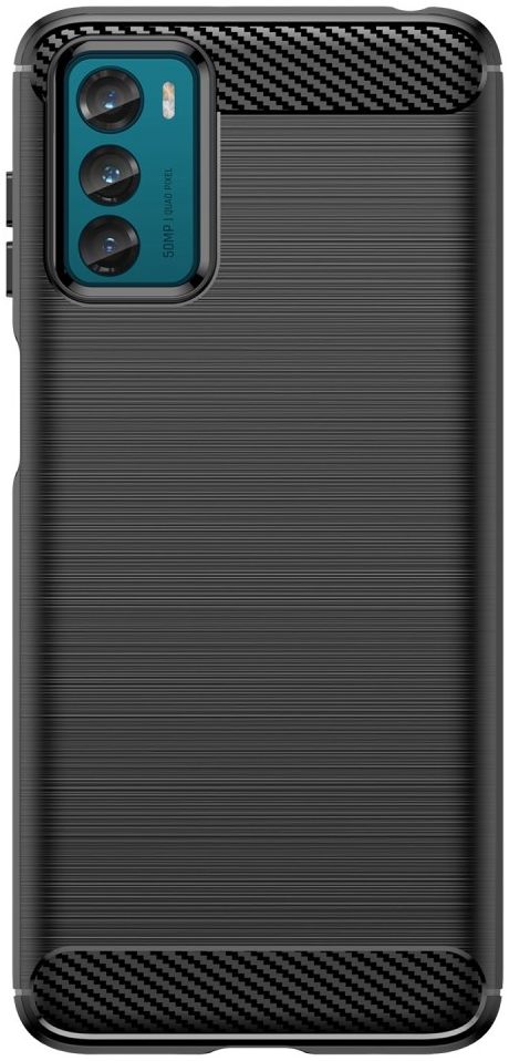 Motorola Moto G42 Hoesje Geborsteld TPU Flexibele Back Cover Zwart afbeelding 2