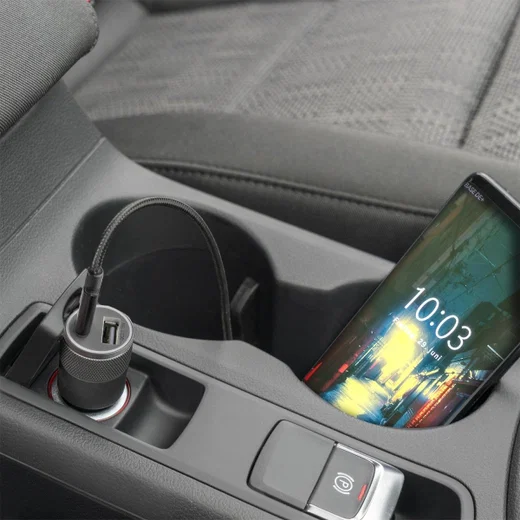 4smarts 27W Fast Charge Autolader met USB-C naar Lightning Kabel 1M afbeelding 3