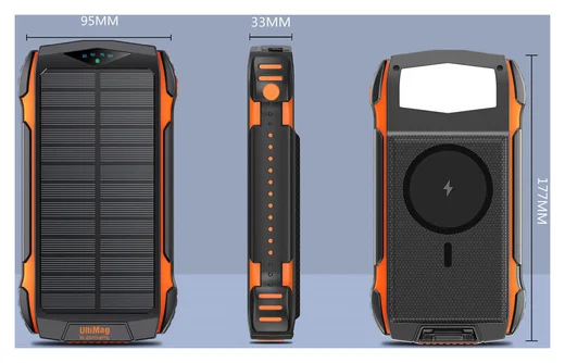 4smarts UltiMag TitanPack Solar MagSafe Powerbank 20.000 mAh Oranje afbeelding 12