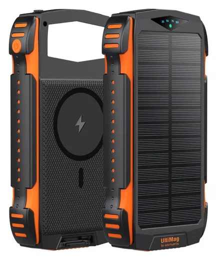 4smarts UltiMag TitanPack Solar MagSafe Powerbank 20.000 mAh Oranje afbeelding 1