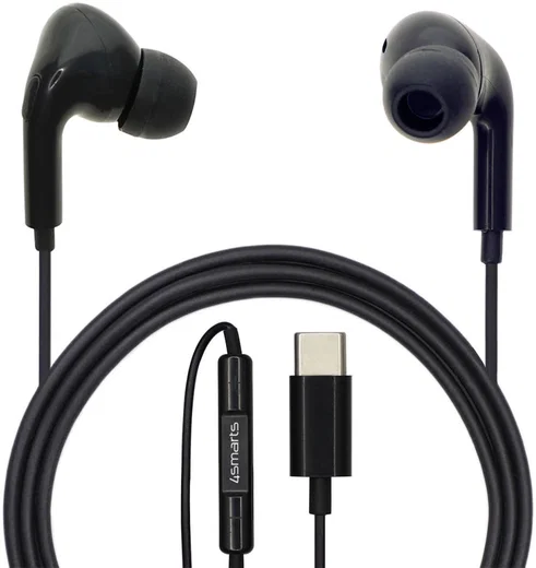 4smarts Active Bedrade Oordopjes In-Ear Stereo USB-C Headset Zwart afbeelding 1