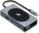 4smarts 9-in-1 USB-C Hub met Draadloze Oplader 15W Grijs afbeelding 1