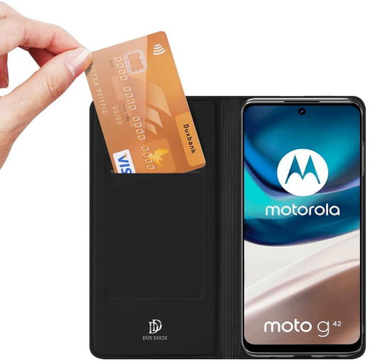 Dux Ducis Skin Pro Motorola Moto G42 Hoesje Wallet Book Case Zwart afbeelding 2