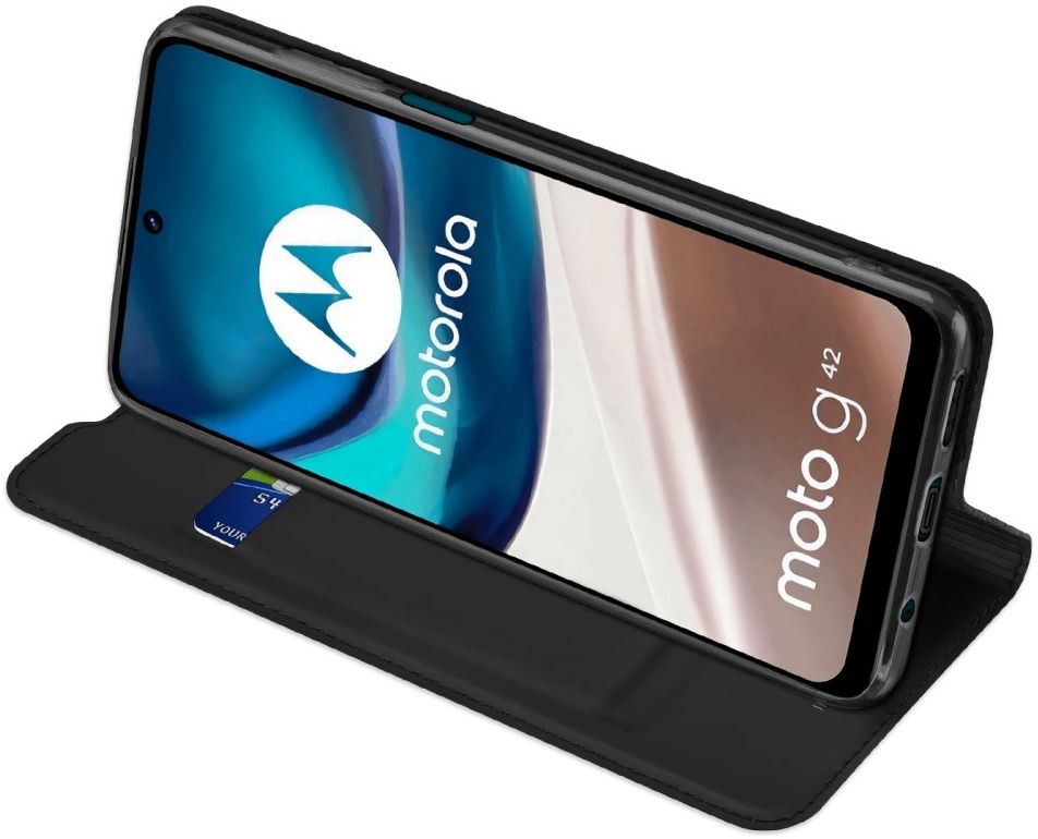 Dux Ducis Skin Pro Motorola Moto G42 Hoesje Wallet Book Case Zwart afbeelding 7