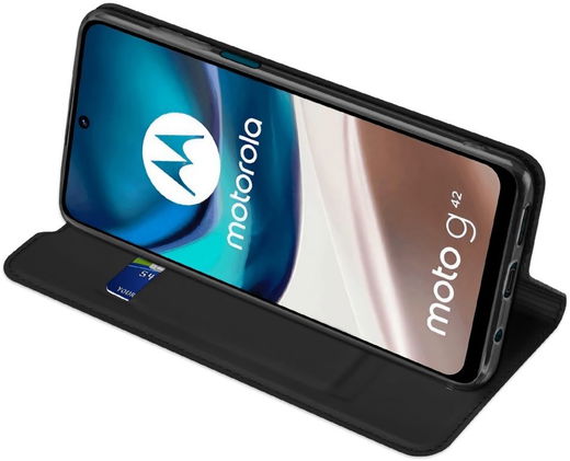 Dux Ducis Skin Pro Motorola Moto G42 Hoesje Wallet Book Case Zwart afbeelding 7