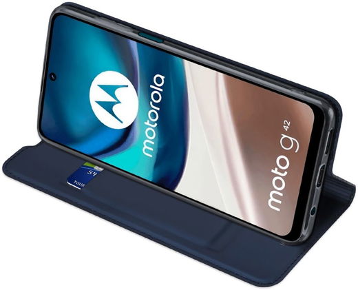 Dux Ducis Skin Pro Motorola Moto G42 Hoesje Wallet Book Case Blauw afbeelding 7