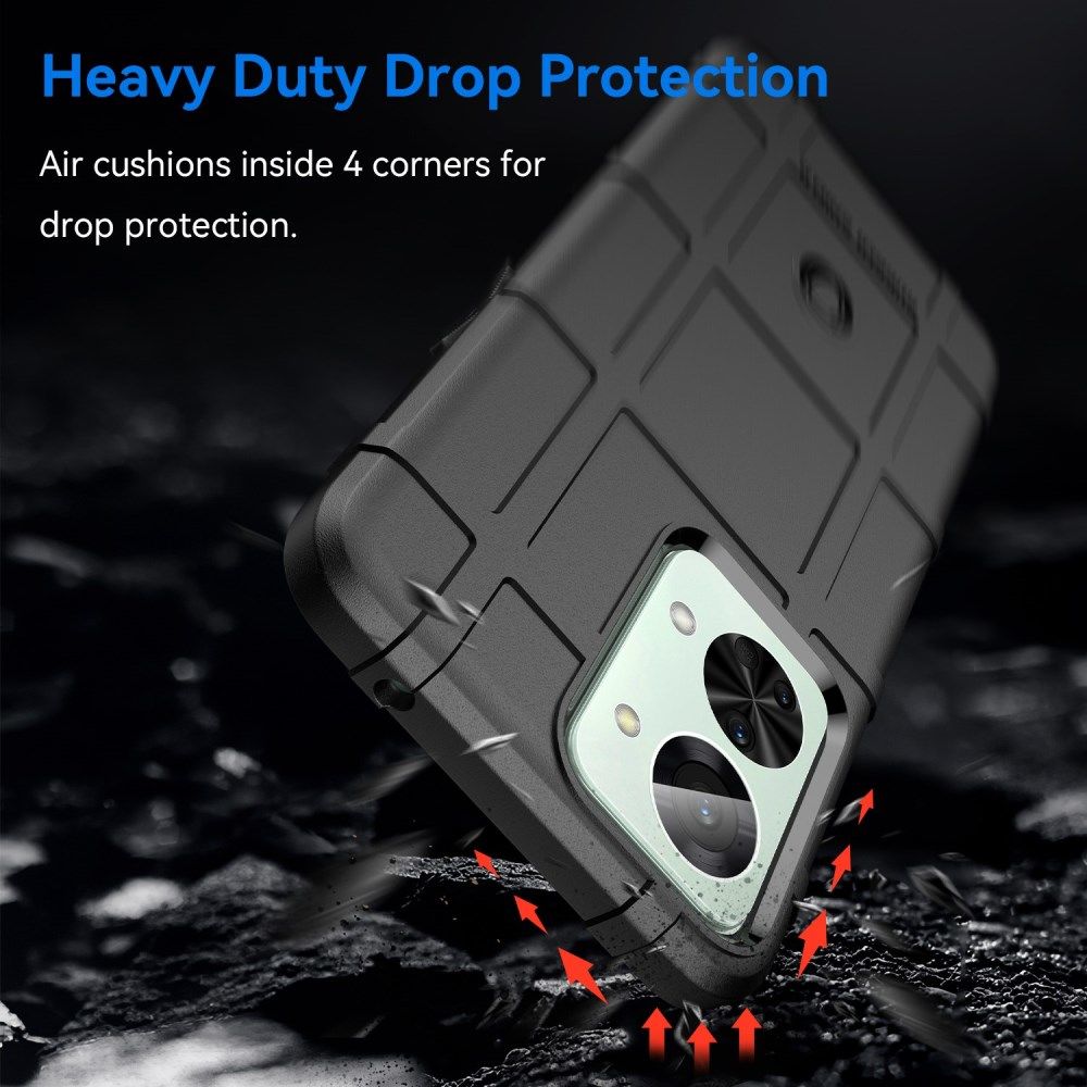 OnePlus Nord 2T Hoesje Shock Proof Rugged Shield Back Cover Zwart afbeelding 3