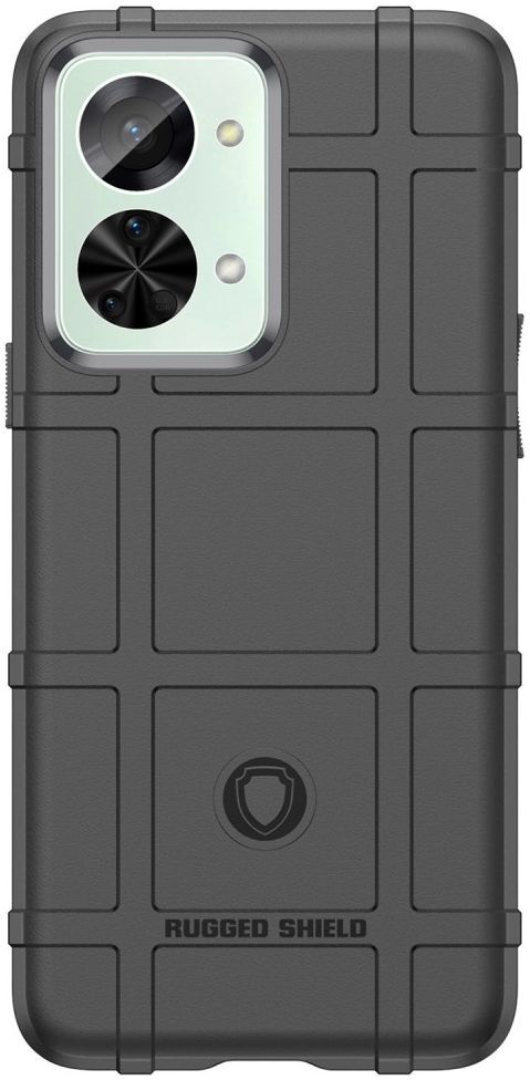 OnePlus Nord 2T Hoesje Shock Proof Rugged Shield Back Cover Zwart afbeelding 2