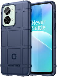 OnePlus Nord 2T Hoesje Shock Proof Rugged Shield Back Cover Blauw afbeelding