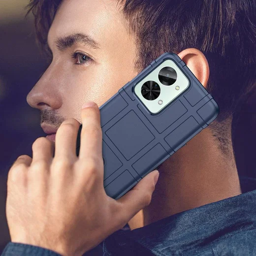 OnePlus Nord 2T Hoesje Shock Proof Rugged Shield Back Cover Blauw afbeelding 6