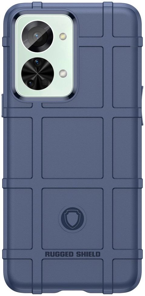 OnePlus Nord 2T Hoesje Shock Proof Rugged Shield Back Cover Blauw afbeelding 2