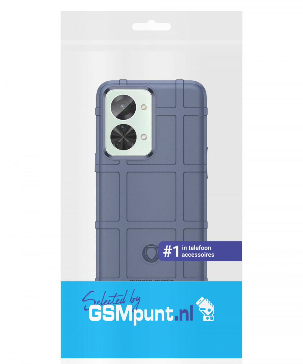 OnePlus Nord 2T Hoesje Shock Proof Rugged Shield Back Cover Blauw afbeelding 8