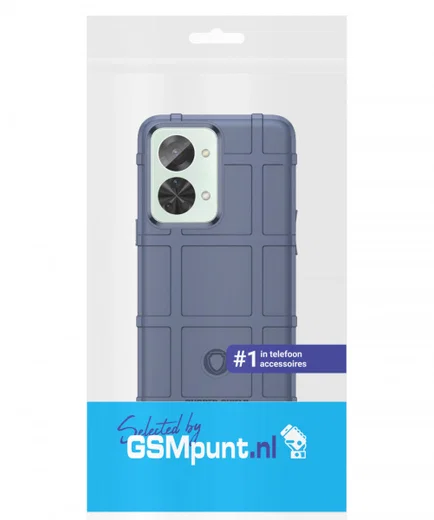 OnePlus Nord 2T Hoesje Shock Proof Rugged Shield Back Cover Blauw afbeelding 8