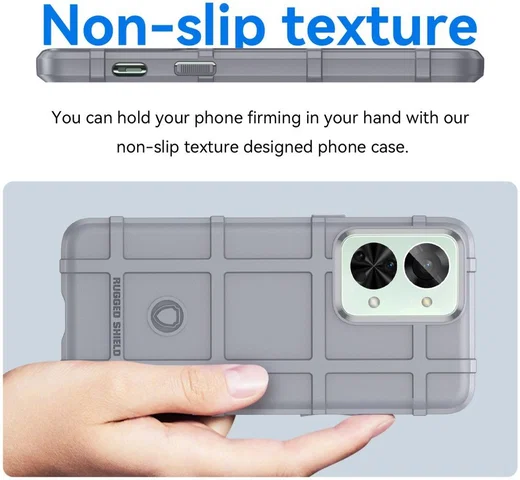 OnePlus Nord 2T Hoesje Shock Proof Rugged Shield Back Cover Grijs afbeelding 7