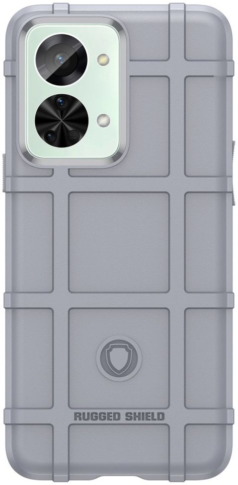 OnePlus Nord 2T Hoesje Shock Proof Rugged Shield Back Cover Grijs afbeelding 2