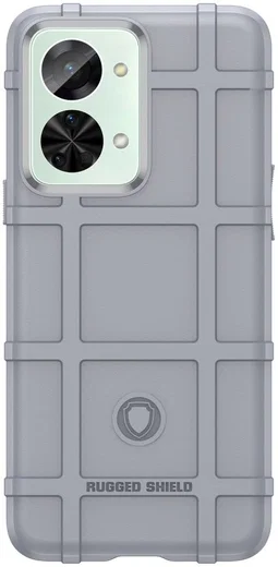 OnePlus Nord 2T Hoesje Shock Proof Rugged Shield Back Cover Grijs afbeelding 2