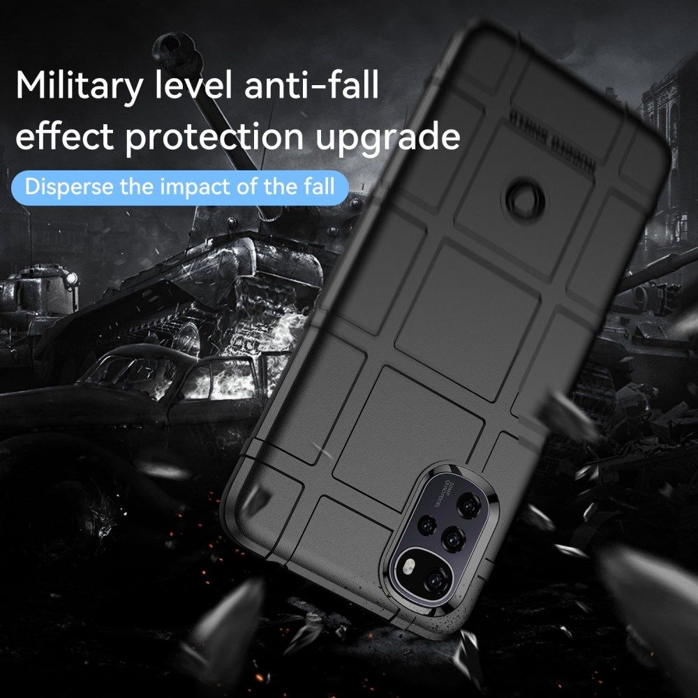 Motorola Moto E32 Hoesje Shock Proof Rugged Shield Back Cover Zwart afbeelding 3