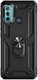 Motorola Moto G60 Hoesje Hybride Kickstand Back Cover Zwart afbeelding 3