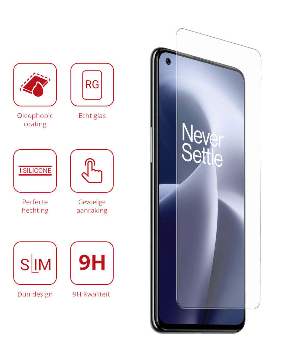 Rosso OnePlus Nord 2T 9H Tempered Glass Screen Protector afbeelding 2