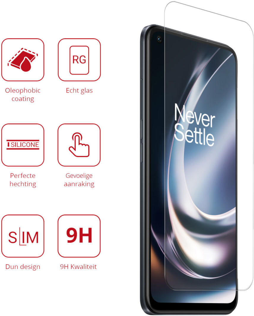 Rosso OnePlus Nord CE 2 Lite 9H Tempered Glass Screen Protector afbeelding 2