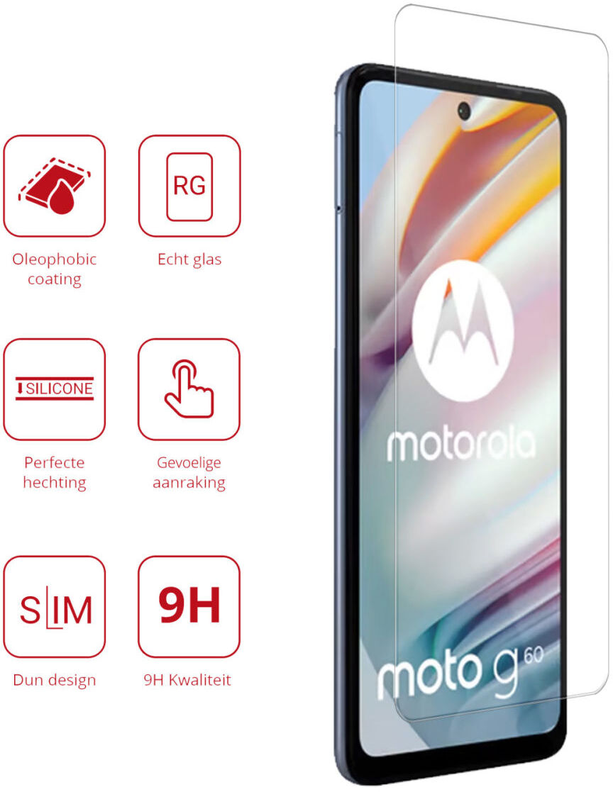Rosso Motorola Moto G60 9H Tempered Glass Screen Protector afbeelding 2