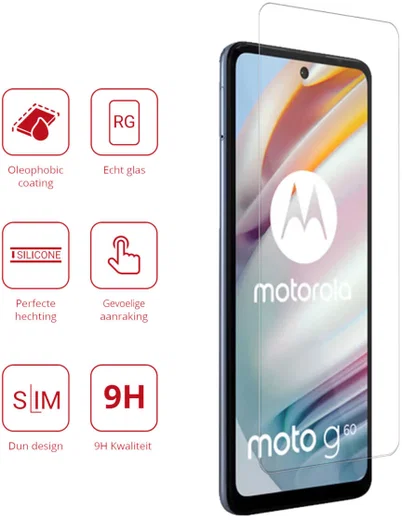 Rosso Motorola Moto G60 9H Tempered Glass Screen Protector afbeelding 2