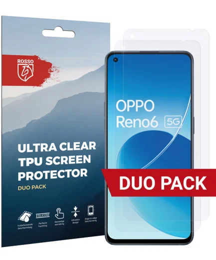 Rosso Oppo Reno 6 5G Ultra Clear Screen Protector Duo Pack afbeelding 1