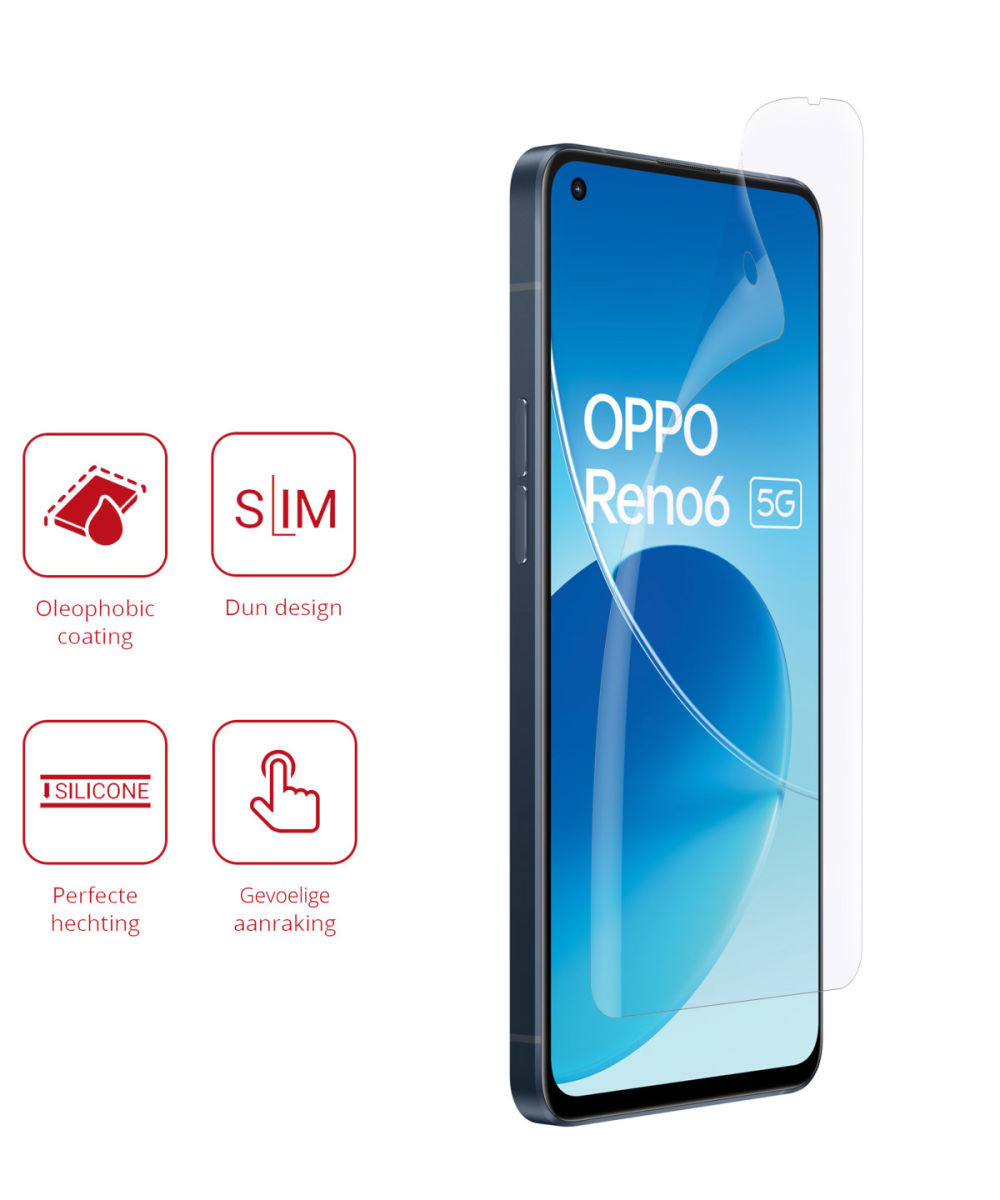 Rosso Oppo Reno 6 5G Ultra Clear Screen Protector Duo Pack afbeelding 2
