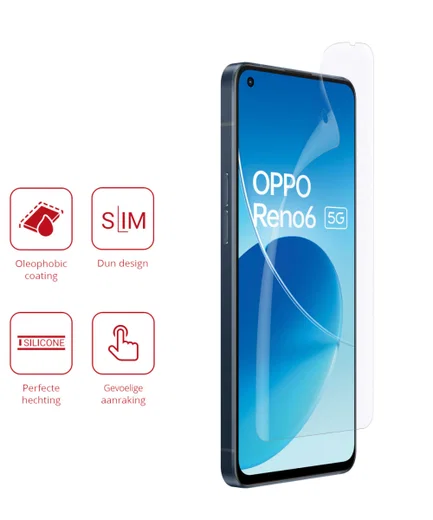 Rosso Oppo Reno 6 5G Ultra Clear Screen Protector Duo Pack afbeelding 2