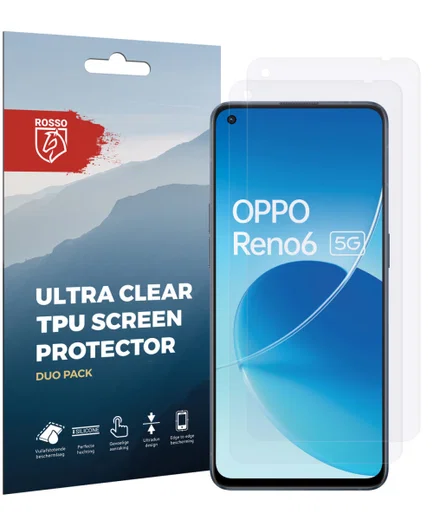Rosso Oppo Reno 6 5G Ultra Clear Screen Protector Duo Pack afbeelding 5