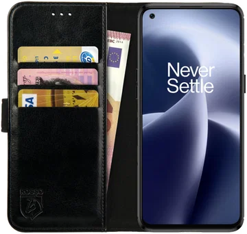 Rosso Element OnePlus Nord 2T Hoesje Book Cover Wallet Zwart
