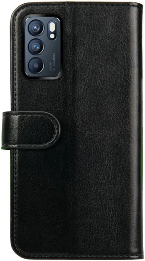 Rosso Element Oppo Reno 6 5G Hoesje Book Cover Wallet Zwart afbeelding 2