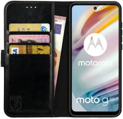 Rosso Element Motorola Moto G60 Hoesje Book Cover Zwart afbeelding
