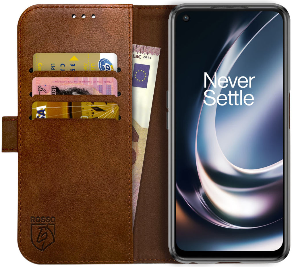 Rosso Element OnePlus Nord CE 2 Lite Hoesje Book Cover Wallet Bruin afbeelding 1