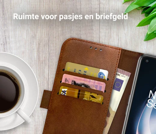 Rosso Element OnePlus Nord CE 2 Lite Hoesje Book Cover Wallet Bruin afbeelding 4