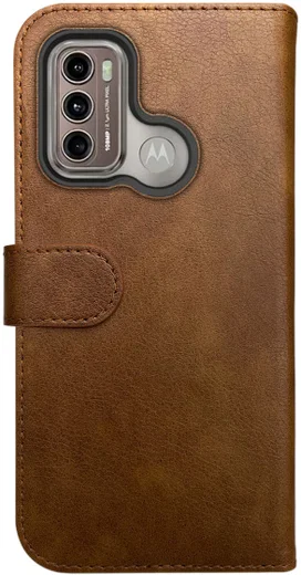 Rosso Element Motorola Moto G60 Hoesje Book Cover Wallet Bruin afbeelding 2
