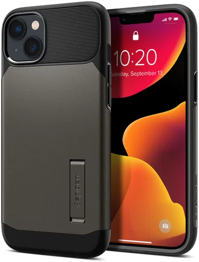 Spigen Slim Armor Apple iPhone 14 Hoesje Back Cover Gunmetal afbeelding 1